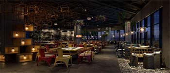 餐廳設(shè)計中常見的幾種布局各式