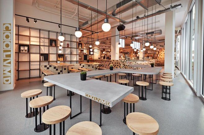 現(xiàn)代奶茶店裝修設計，金子招牌是“裝”出來的