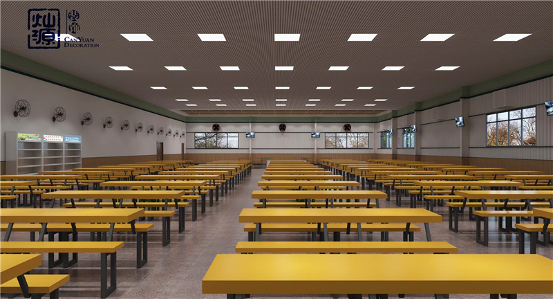 中學生食堂裝飾設(shè)計效果圖 中學生食堂裝飾設(shè)計效果圖