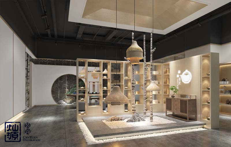 極簡風(fēng)茶藝生活館設(shè)計效果圖案例