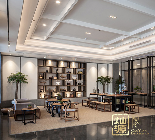 匯東大公館新中式餐廳裝修施工案例--燦源裝飾 匯東大公館新中式餐廳裝修施工案例--燦源裝飾