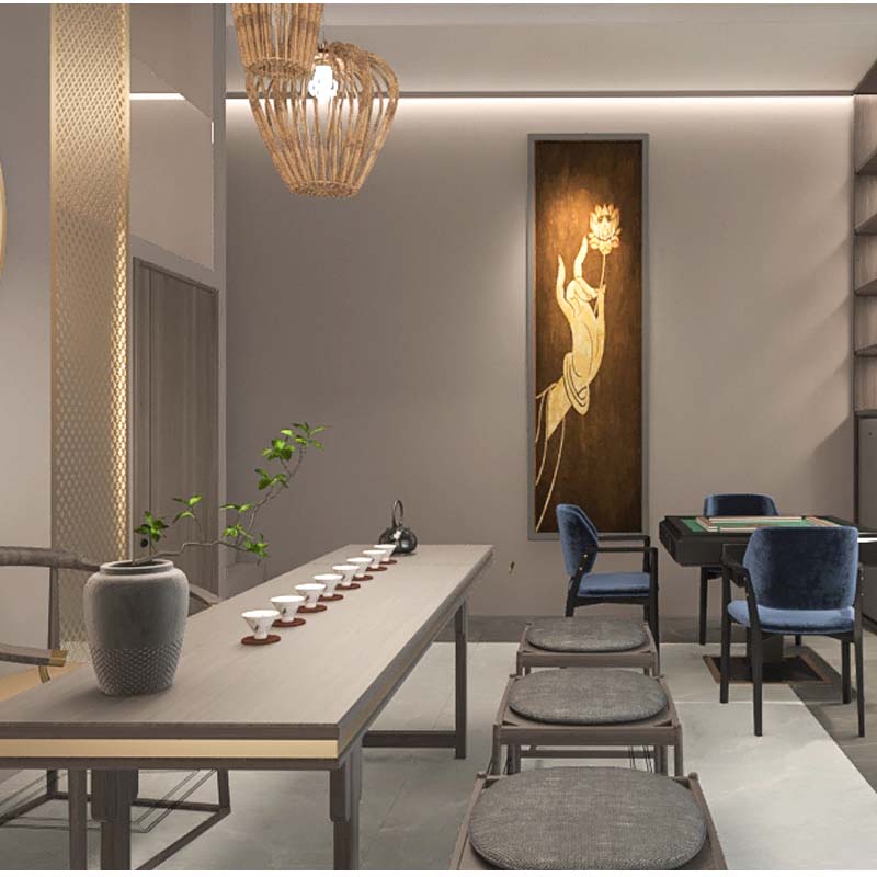 “多功能娛樂化，雅致又不失趣味性”—Loft格局南寧中式茶館設(shè)計裝修案例