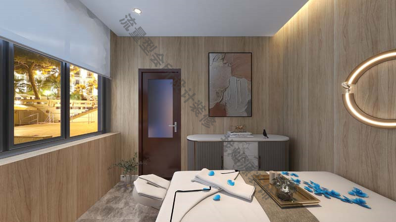 南寧足浴按摩會所設(shè)計裝修效果圖—包廂1