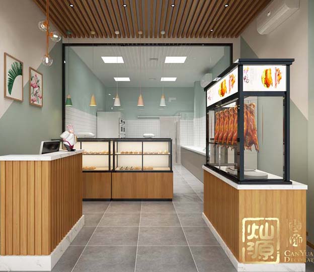 “以實(shí)惠價(jià)格打造精致效果，操作便利高人氣”——南寧華潤二十四城烤鴨店店鋪裝修設(shè)計(jì)案例